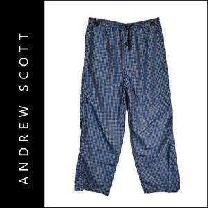 Andrew Scott Men's Plaid & Check Lounge Pajama Pants Elastic Waist Size 2XL